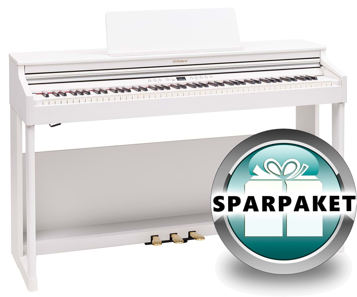 Roland RP-701 WH Digitalpiano Weiß Matt - Sparpaket